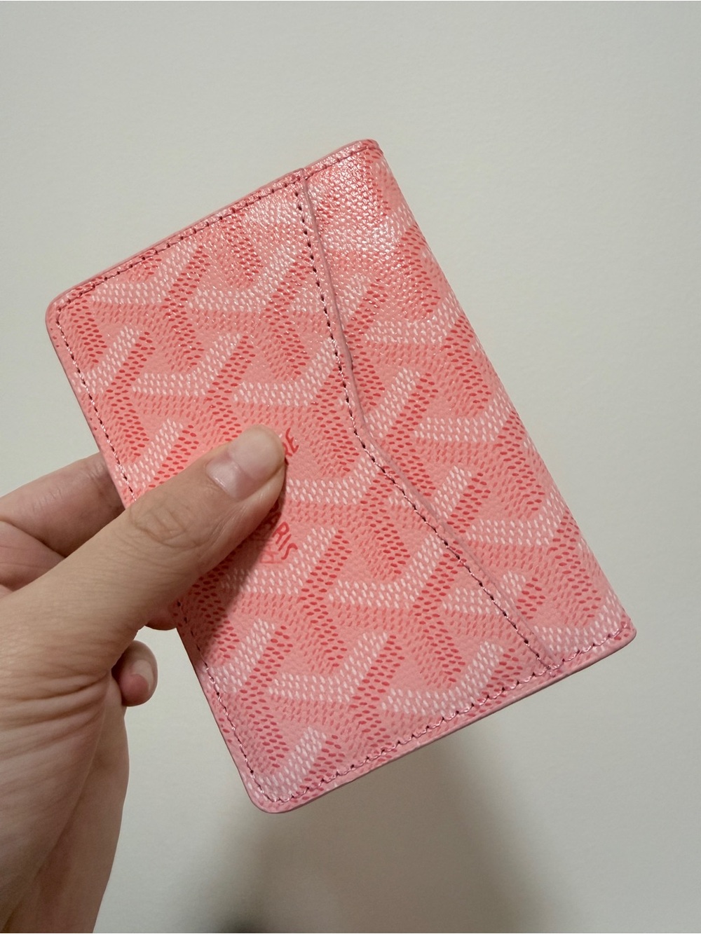 Pink Patterned Women’s Bifold Card Case Holder